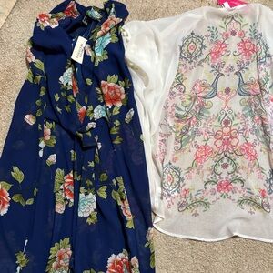 NWT set of two caftans or swim coverups